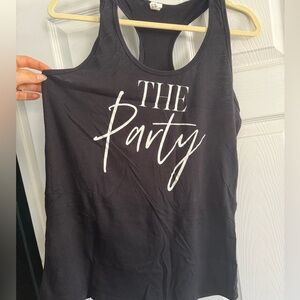 Black Party Tank Top
